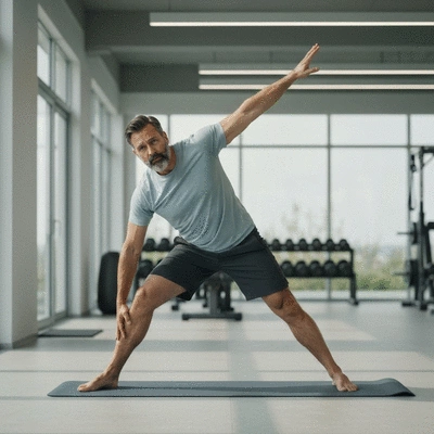 Person stretching during active recovery