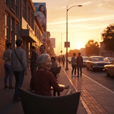 Group of happy seniors participating in a fitness class with an instructor, demonstrating community engagement in exercise.