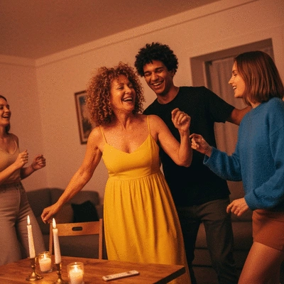 Person meditating in a serene setting with healthy food and exercise equipment nearby